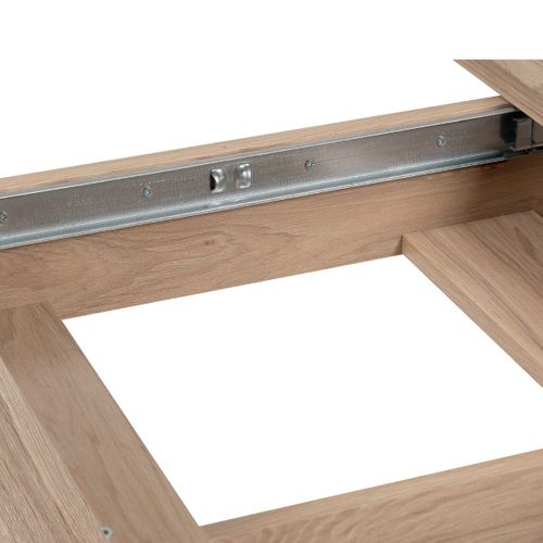 Table à Manger Extensible Rectangulaire Effet Chêne 6 à 8 Pers. 160/200 Cm - Luis