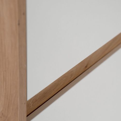 Buffet 4 Portes Effet Chêne Et Blanc Brillant 101 Cm - Nalen