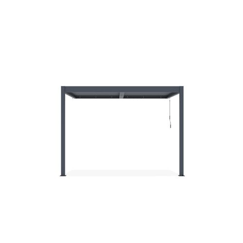 Pergola Bioclimatique Adossée 3x2,5m Piana Aluminium Gris Anthracite - Lames Orientables