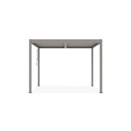 Pergola Bioclimatique Autoportée 3x2,5m Piana Aluminium Taupe - Lames Orientables