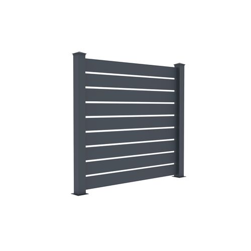 Lot De 5 Clôtures Aluminium Vogel 1,9m H.170cm Gris Anthracite - Kit Complet