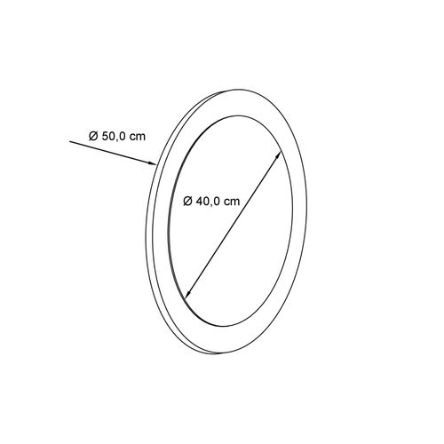 Miroir 50 Cm Aspect Béton