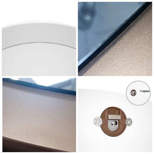 Ensemble De 2 Miroirs 40 Et 80  Cm Blanc Mat