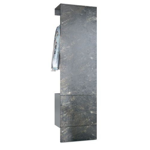 Vestiaire Gris Et Aspect  Marbre Graphite   (lxhxp) : 52 X 193 X 35