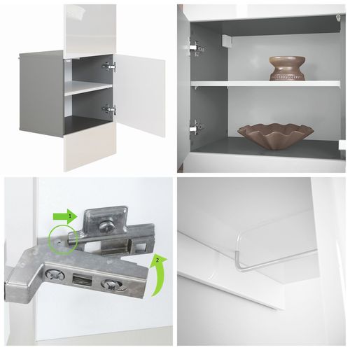 Vestiaire Gris Et Aspect  Marbre Graphite   (lxhxp) : 52 X 193 X 35