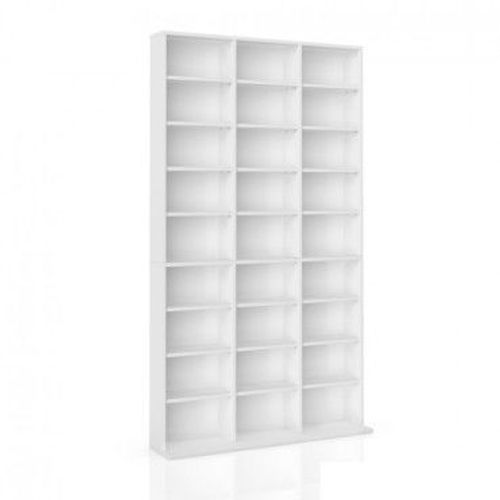 Etagère Bibliothèque Range Cd Blanc 102 X 178 X 16 Cm (lxhxp)