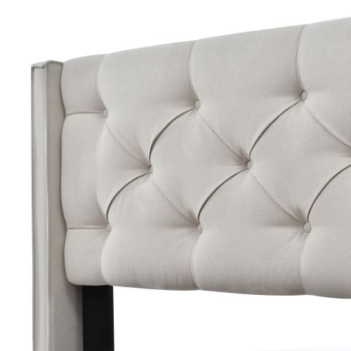 Lit Simple Rembourré Avec Coffre Hydraulique Et Sommier à Lattes 90x200 En Métal, En Coton Gris