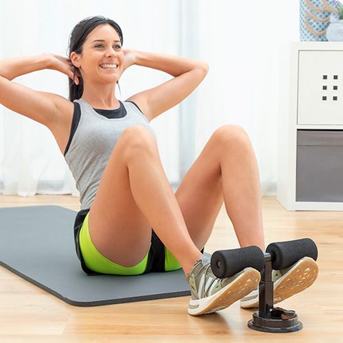 IBLUELOVER Barre De Redressements Assis - Appareil Abdominaux Avec Ventouses - Adjustable Et Portable - Fitness Maison