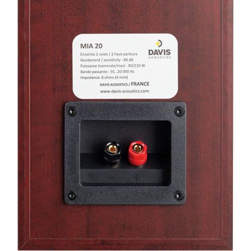 Paire D'enceintes Bibliotheque Mia 20 88db 110w 2 Haut-parleurs 2 Voies Rouge