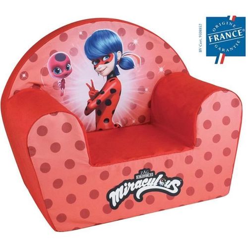 Fauteuil Club Lady Bug - Plush - Pour Enfant - L.52 X P.33 X H.42 Cm - Origine France Garantie