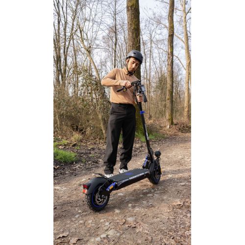 Trottinette Électrique Adulte Ecross One Bleu – Autonomie 50 Km, Vite