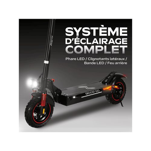 Trottinette Électrique Eboost Go – Usage Tout-terrain, Autonomie 50 Km, Vi