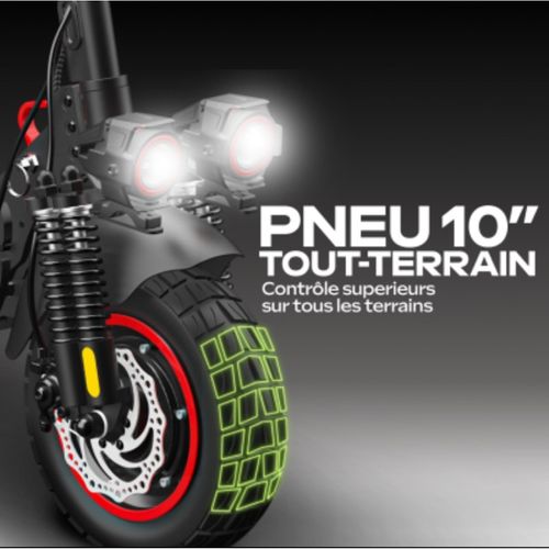 Trottinette Electrique Ecross Duo – 60 Km D'autonomie, Idéale Pour Le