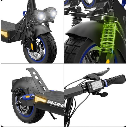 Ecross One Bleu – Trottinette Électrique Pliable 25 Km/h Avec Autonom