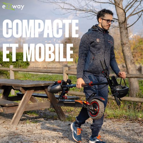 Trottinette Électrique Adulte Eboost Go, Autonomie 50 Km, 25 Km/h, Pliable, Susp