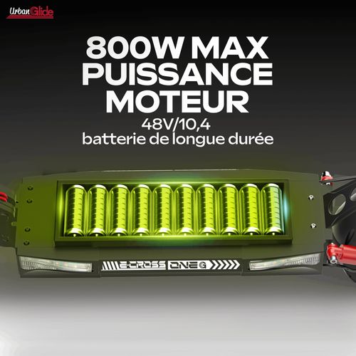 Trottinette Électrique  Ecross One Red – Usage Tout-terrain, Autonomie