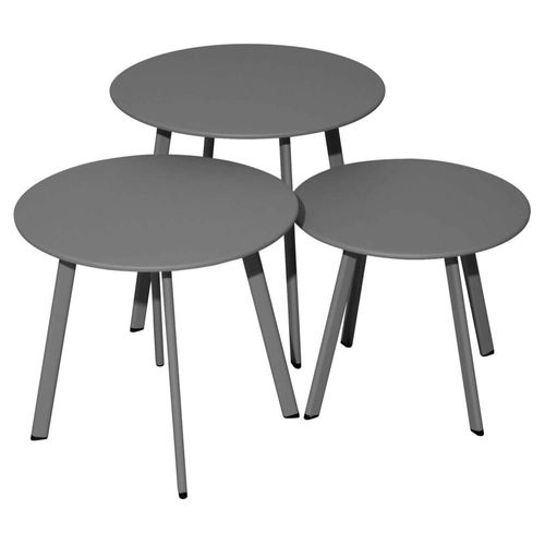 Table Basse De Jardin En Acier Massai 40 Cm Graphite