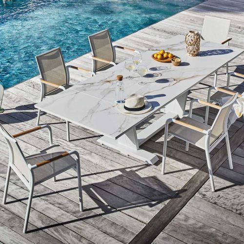 Fauteuil De Jardin Empilable En Aluminium Aroha Graphite