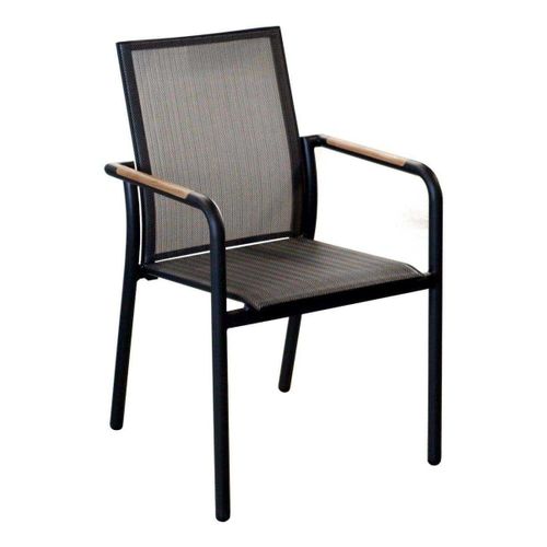 Fauteuil De Jardin Empilable En Aluminium Aroha Graphite