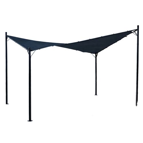 Tonnelle 3,5x3,5m - Acier - Gris Anthracite - Butterfly