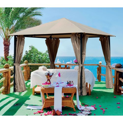 Tonnelle 3x3m - Acier - Taupe - Khefren