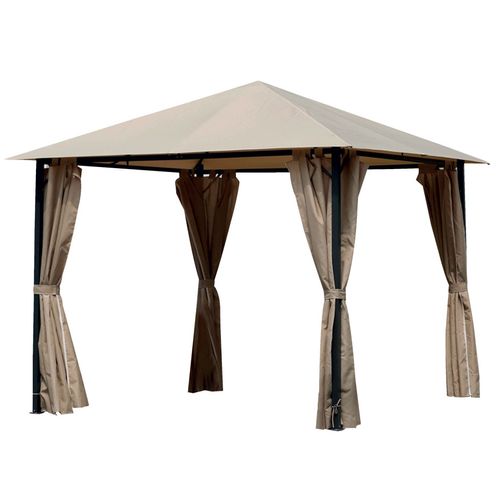 Tonnelle 3x3m - Acier - Taupe - Khefren