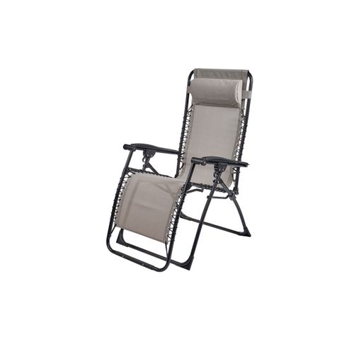 Lot De 2 Fauteuils Relax En Acier - Pliant - Lin - Palavas