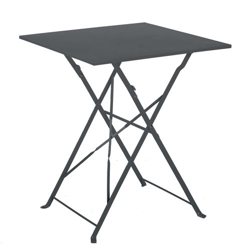 Table De Jardin Pliante - 2 Places - Gris Anthracite - Florence