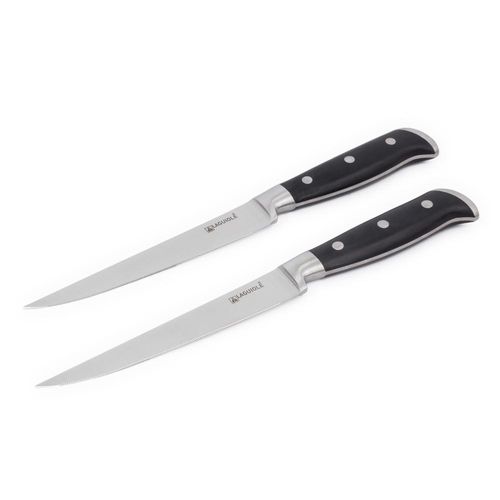 2 Couteaux à Steak Noir 25cm - "classique"
