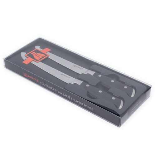 2 Couteaux à Steak Noir 25cm - "classique"