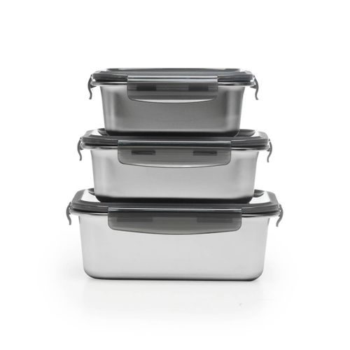3 Boîtes Rectangulaires Inox