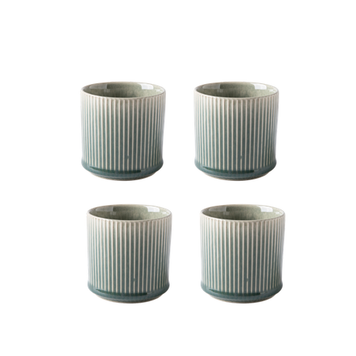 Lot De 4 Tasses Vert - "jade"