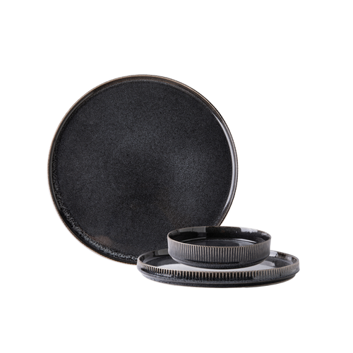 Service 18 Pièces Noir - "charbon"