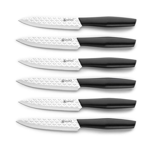 Set De 6 Couteaux à Steak En Acier Noir - "nova"
