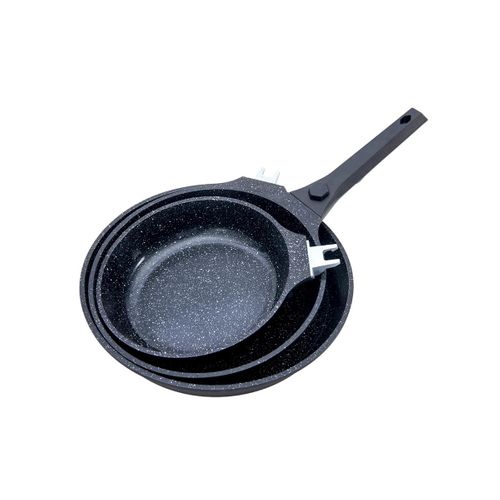 Set De 3 Poêles Noir Amovible 20/24/28cm - "alizée"