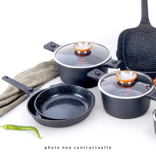 Poêle Noir Amovible 28cm - "alizée"