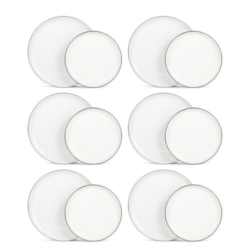 Service 12 Pièces Blanc - "sélène"