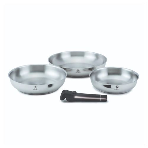 Set 3 Poêles Amovible 'réactif' Inox 20/24/28 Cm Laguiole La-9120805