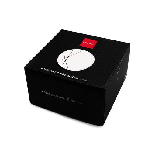 6 Assiettes Plates 27,5cm Bistrot