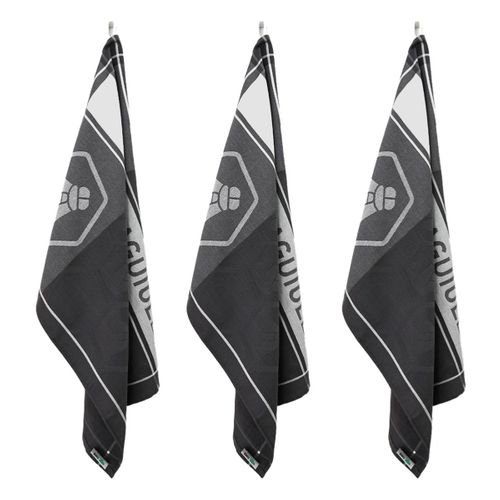 Lot De 3 Torchons Jacquard 50x70cm Noir -  "miel"