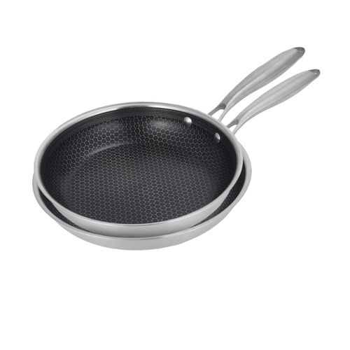 Set De 2 Poêles 24/28cm Triplex - "blacksteel"