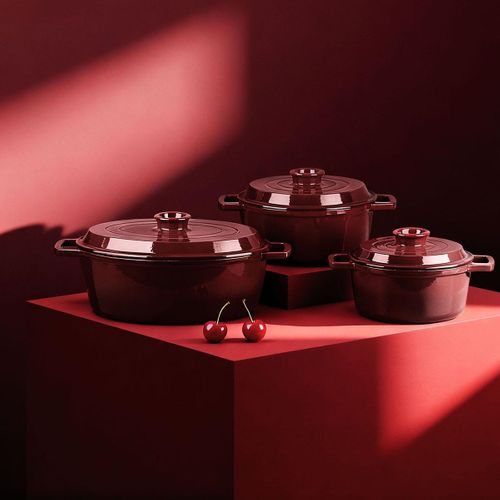 Cocotte En Fonte Ronde 20cm - "masseiron Merlot"