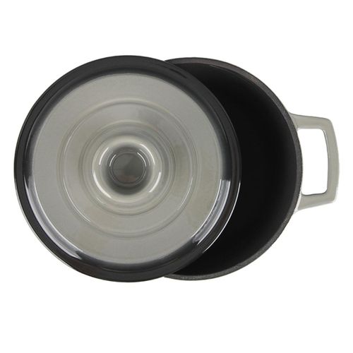 Cocotte En Fonte Ronde 20cm - "masseiron Ardoise"