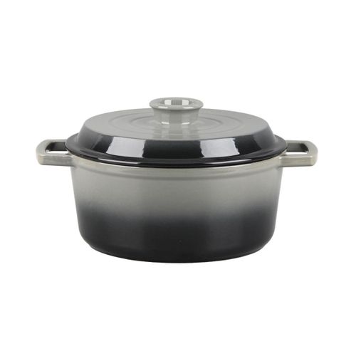 Cocotte En Fonte Ronde 25cm - "masseiron Ardoise"