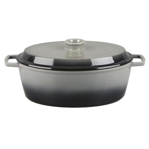 Cocotte En Fonte Ovale 33cm - "masseiron Ardoise"