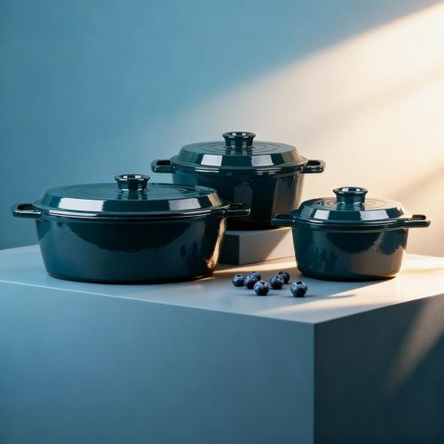 Cocotte En Fonte Ronde 20cm - "masseiron Emeraude"