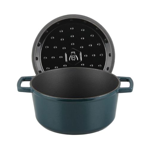 Cocotte En Fonte Ronde 25cm - "masseiron Emeraude"