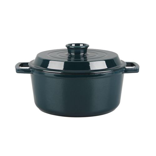 Cocotte En Fonte Ronde 25cm - "masseiron Emeraude"