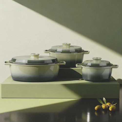 Cocotte En Fonte Ronde 20cm - "masseiron Olivine"
