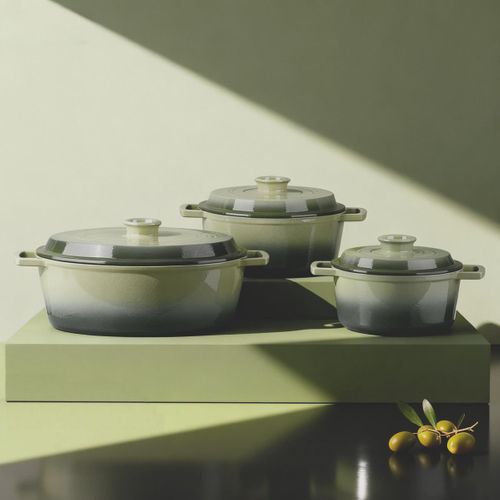 Cocotte En Fonte Ovale 33cm - "masseiron Olivine"